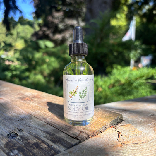 Cedar x Vanilla Body Oil from Ager Apothecary
