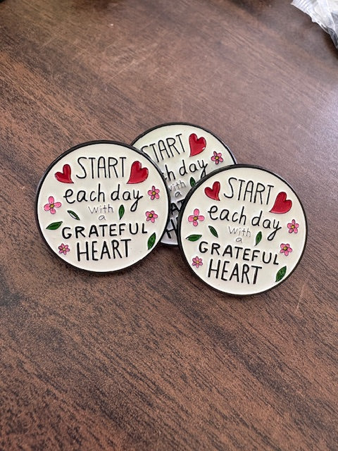 Grateful Heart Pin
