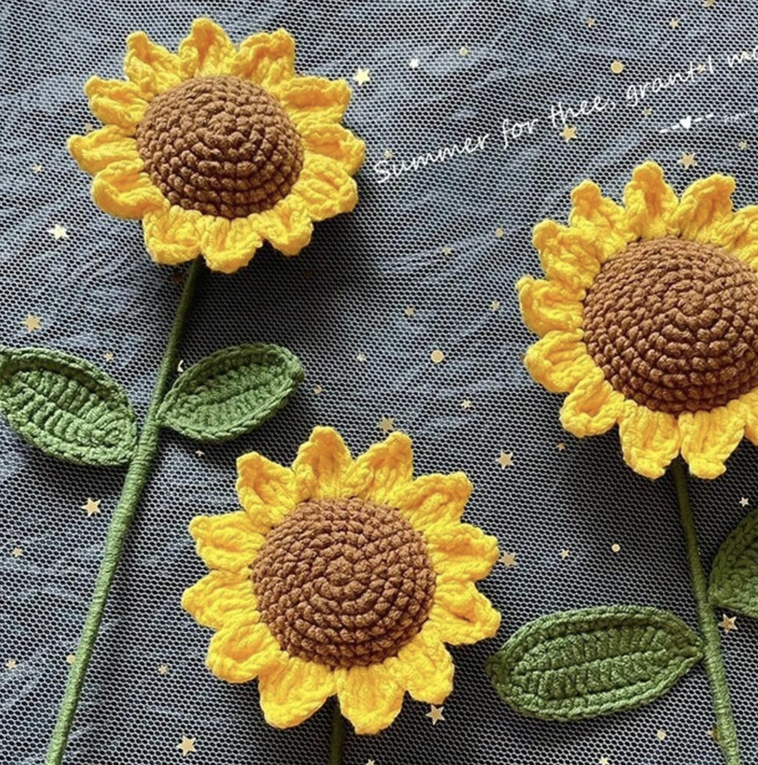 Sunflower Starter Pack β Crochet Flower