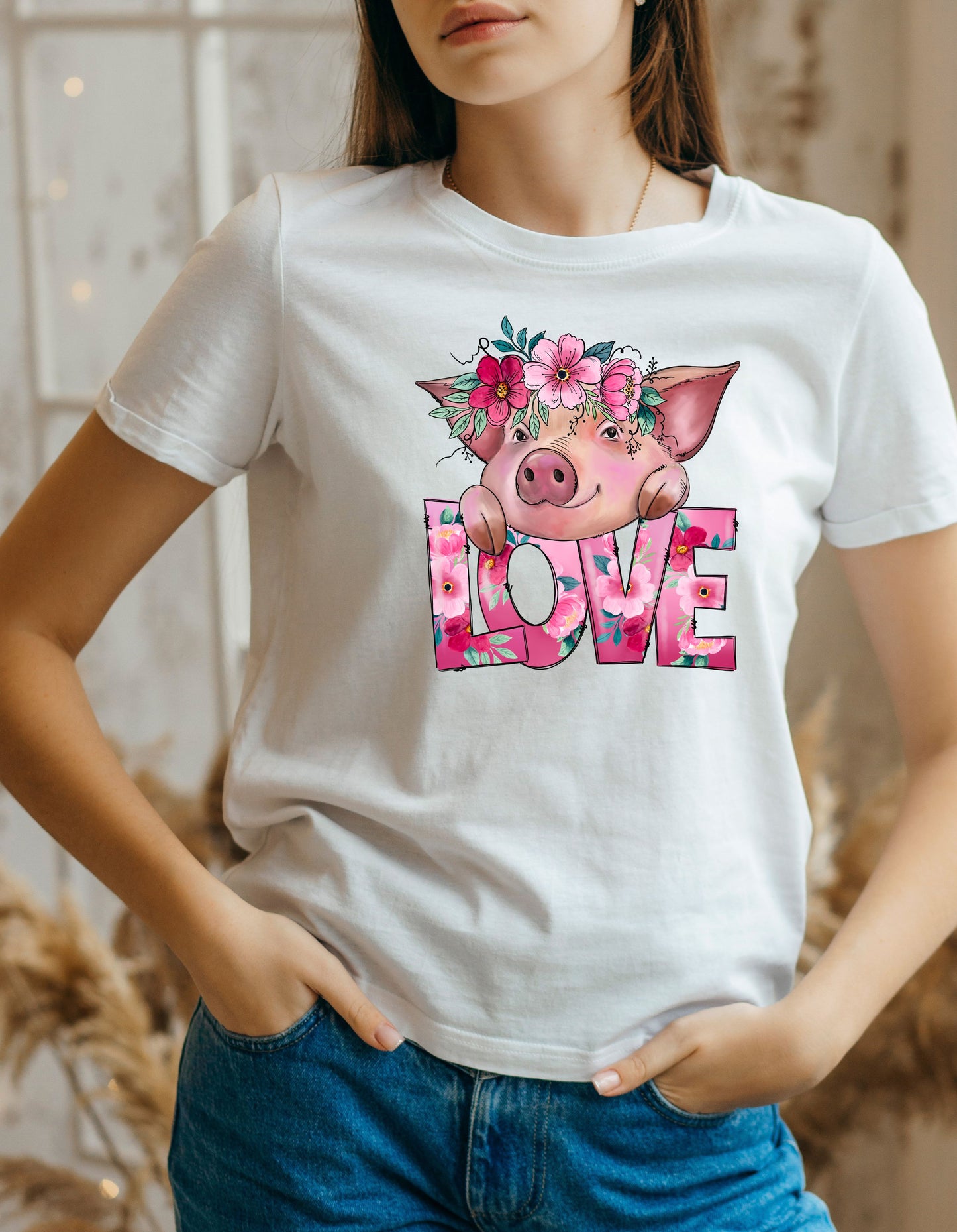"Love" Piggy Tee