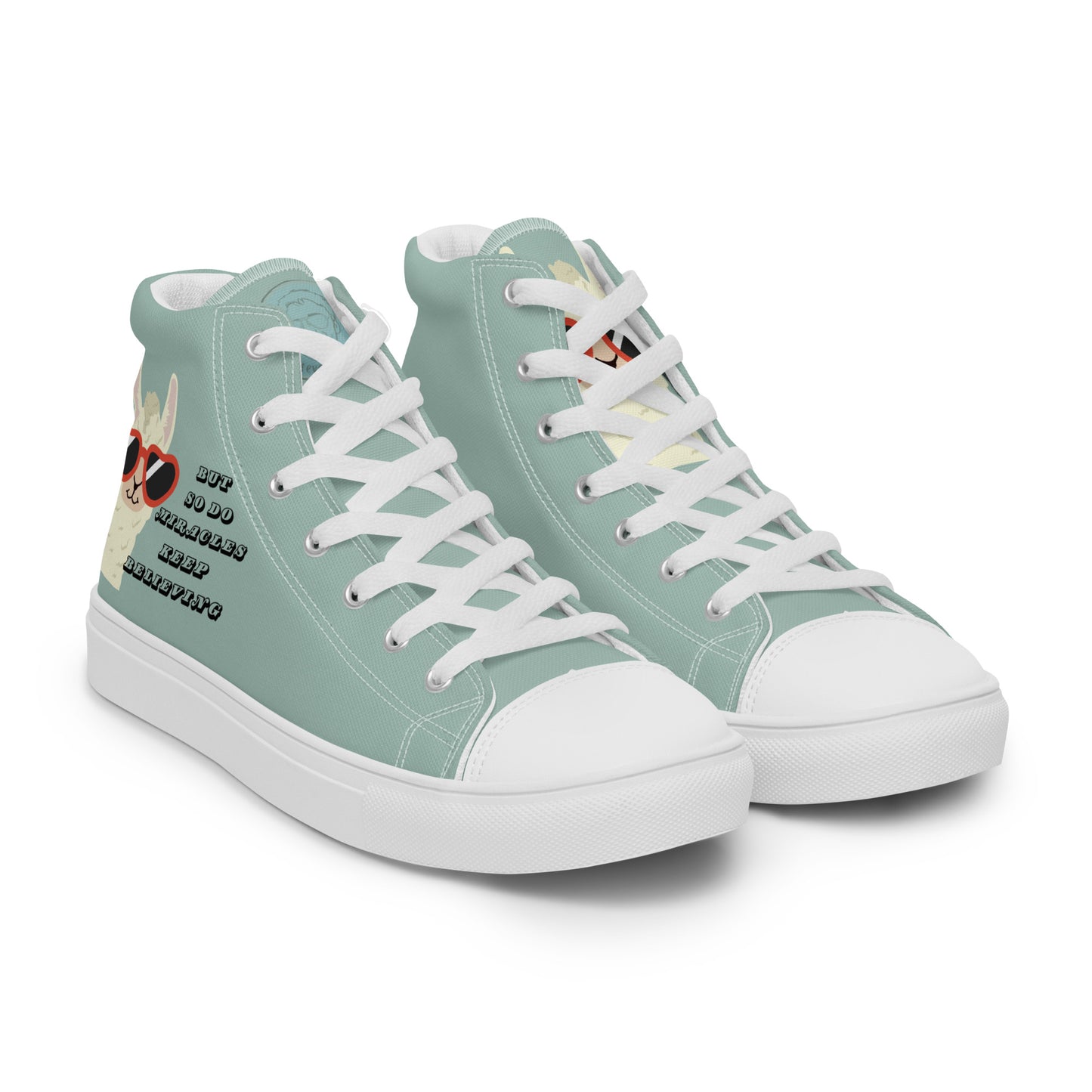 "Spit Happens" Men’s High-top Canvas Shoes