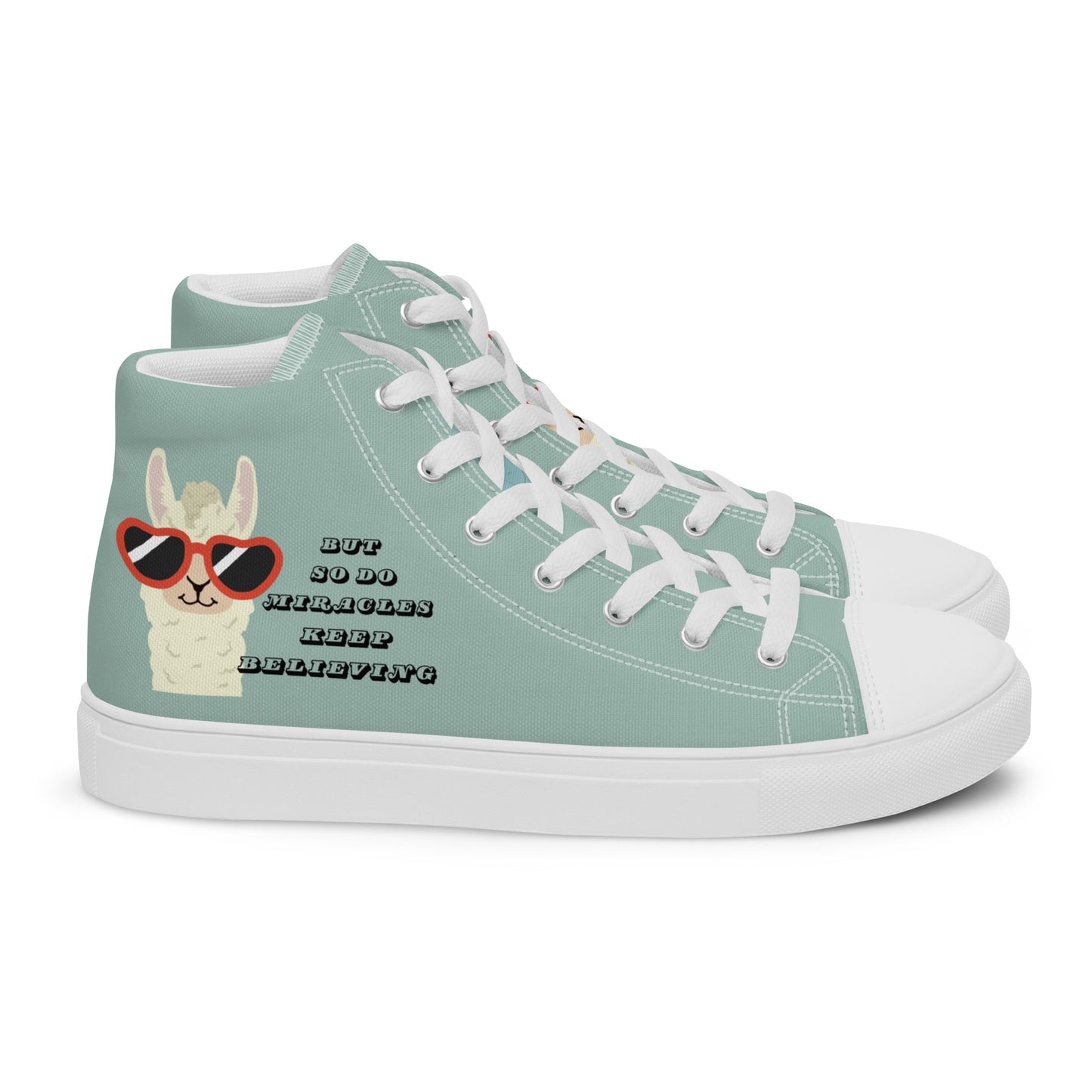 "Spit Happens" Women’s High-top Canvas Shoes