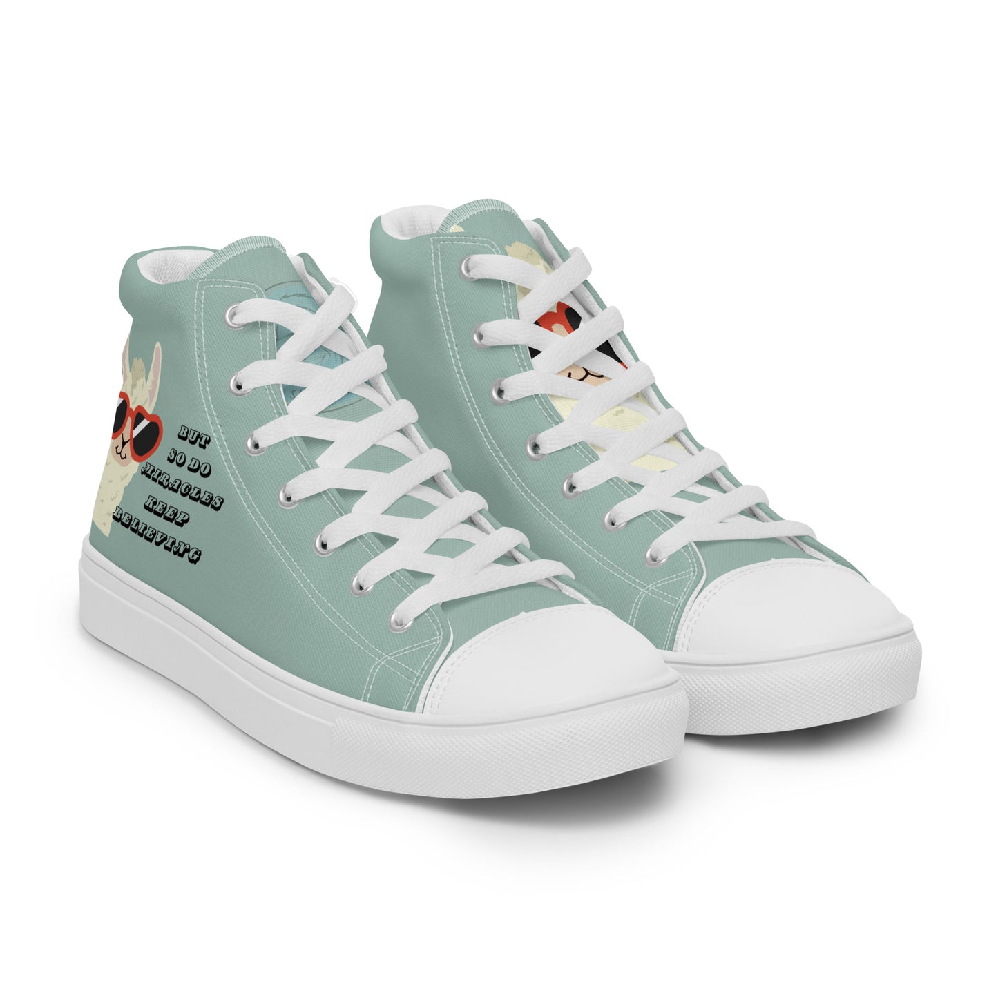 "Spit Happens" Women’s High-top Canvas Shoes