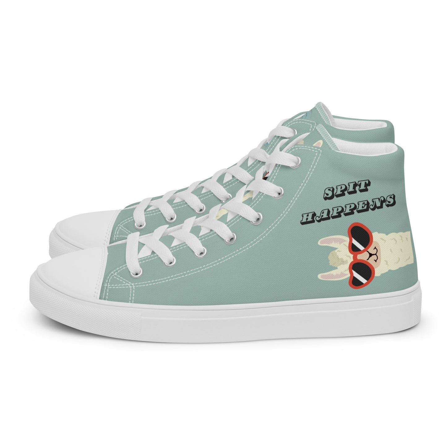 "Spit Happens" Men’s High-top Canvas Shoes