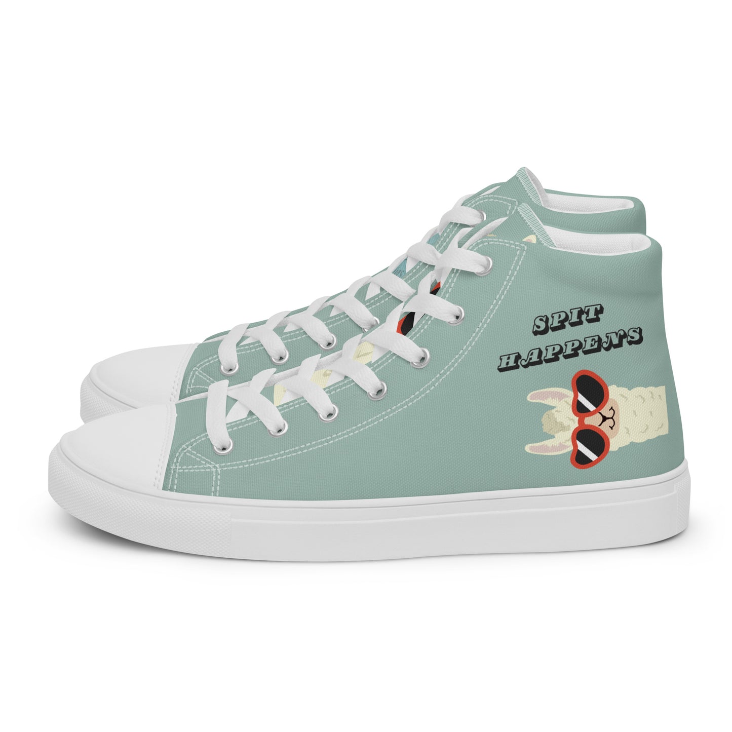 "Spit Happens" Women’s High-top Canvas Shoes