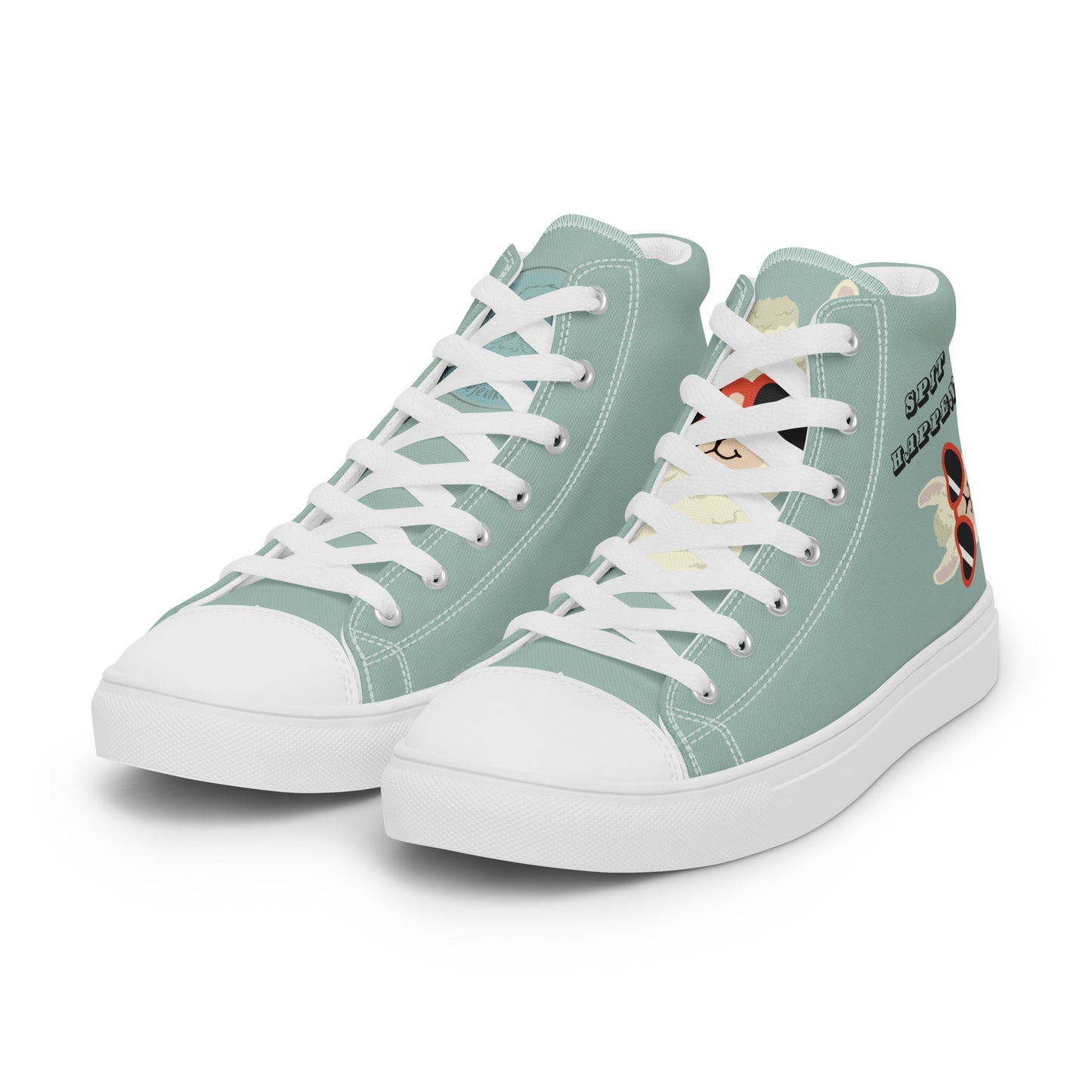 "Spit Happens" Women’s High-top Canvas Shoes
